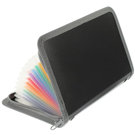 Firefly Hope Compact A6 Plastic Folder with 13 Pockets - Space-Saving Compression Manager for Documents, gray edge+color 1 piece