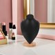 thumbnail image 4 of Exhibidor de collares: Expositor de collares con busto de maniquí de madera - Soporte multiusos para joyas en vitrinas de boutiques - Organizador de maniquíes de joyería, 4 of 7