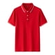 thumbnail image 1 of pstuiky camisetas de hombre, Camisa informal de manga corta con cuello vuelto, cómoda y lisa, para hombre camisas casuales para hombre l, 1 of 3