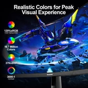 Gawfolk 45 Inch Ultrawide Curved Gaming Monitor, 200Hz 5K2K DQHD, Built-in Stereo Speakers, FreeSync G-Sync Compatible, HDMI 2.1/DP 1.4