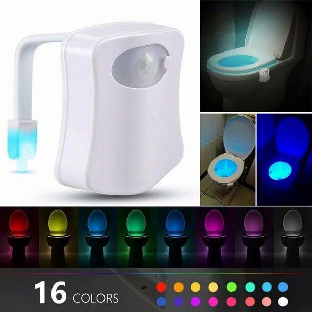 Pack de 3 Eclairages led 8 couleurs pour WC à détecteur de