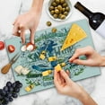 thumbnail image 4 of Marine Cutting Board, Anchor Salt and Wind 1906 Liberty Amity Stormy Ocean Ghost Ship Old Sailor, Decorative Tempered Glass Cutting and Serving Board, Large Size, Multicolor, by Ambesonne, 4 of 5
