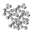 thumbnail image 3 of Pulsera de cuentas de flores para mujer, 100 piezas, transparente, hecha a mano, para regalar Gris, 3 of 9