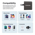 thumbnail image 5 of Powertek 20W USB-C PD + USB-A Dual Port Wall Charger, Carbon Design, Grey, 5 of 7