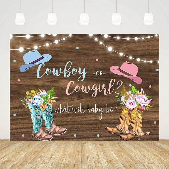 Western Cowboy or Cowgirl Photography Background Gender Reveal Party Rustic Farm Wood Door Light ratio Backdrop Photo Studio