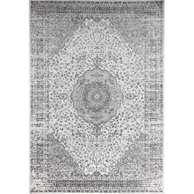 Bashian S234-IV-2.6X8-SV2001 2 Pi 6 Po x 8 Pi Sevilla Collection Transitionnelle Polypropylène & Polyester Métier à Tisser Rug&44; Ivoire