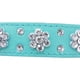 thumbnail image 4 of Lindo collar para perro y gato con diamantes de imitación de flores, collar brillante de cuero PU, 4 of 5