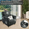 thumbnail image 4 of Dznils Polyester Armchair Slipcover Stretch Printed Furniture Chair Cover, Black, 4 of 10
