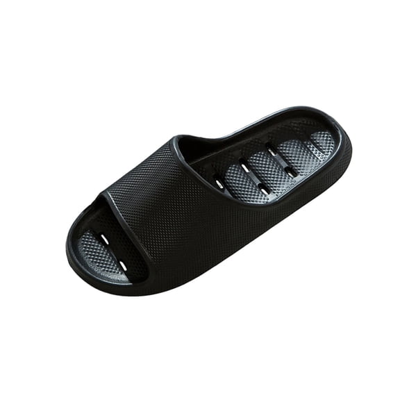 qkdmdw Black Unisex Eva Slides Platform Thick Sole Comfortable Slippers Indoor Outdoor Bathroom Lightweight Non Slip Quick-Dry Travel