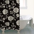 thumbnail image 4 of Pioneer Flower Floral Print Pattern Shower Curtain 36”x72", Bathroom Decorative Shower Curtain Set with 12 Hooks, Waterproof Washable, 4 of 6