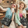 thumbnail image 5 of Canvas Tote Bag for Women with Compartments, Large Cute Floral Teacher Student Shoulder Bag Nurse Purses Crossbody Bags Work Laptop Book Bag Satchels Handbags, 5 of 6