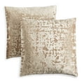 thumbnail image 6 of SoHome Luxury Crushed Velvet Throw Pillow Covers, Pack of 2 Decorative Plush Pillow Shells, 100% Polyester, Soft Cushion Covers for Living Room/Home Décor/Bedroom Room, 18"x18", Beige, 6 of 6