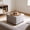 Gray, variant on CoVibrant 3-in-1 Foldable Ottoman Bed with Wood Tray, Linen Upholstered Multi-Purpose Convertible Ottoman for Living Room, Bedroom