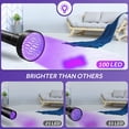 thumbnail image 4 of Linterna de luz ultravioleta negra con 100 LED, lámpara ultravioleta de mano, detectores de orina de mascotas para billetes falsos, perros y alfombras, 4 of 7