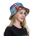 thumbnail image 5 of Kll Lighthous Bucket Hat for Women Men Packable Travel Beach Sun Hat Outdoor Rave Accessories Reflective Fisherman Cap, 5 of 6