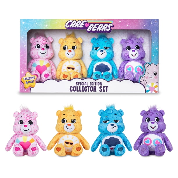 Care Bears 8 Inch Plush 4-Pack Treasure Box Wave 2 - Soft Huggable