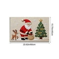thumbnail image 3 of ToyKingdee Christmas Kitchen Rugs Bathroom Rug Non-Slip Red Door Mat Rugs for Entryway Indoor, Small Washable Throw Soft Bath Mat, Holiday Decor Untra-Thin Carpet, 3 of 6