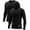 2 Pack - 2 Black, variant on 2 Pack Thermal Shirts for Men Long Sleeve Tops Undershirt Base Layer for Winter Cold Weather