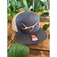 thumbnail image 3 of Tooled Leather Elk Patch Hat: Hunting Snapback Trucker Cap, 3 of 5