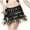 Black, variant on Ashirexll High Waisted Skirts for Women, Fashion Belly Dance Waist Chain 4 Layer Sequin Fringe Waist Belt Hip Scarf Lace-Up Skirt Gold Free Size
