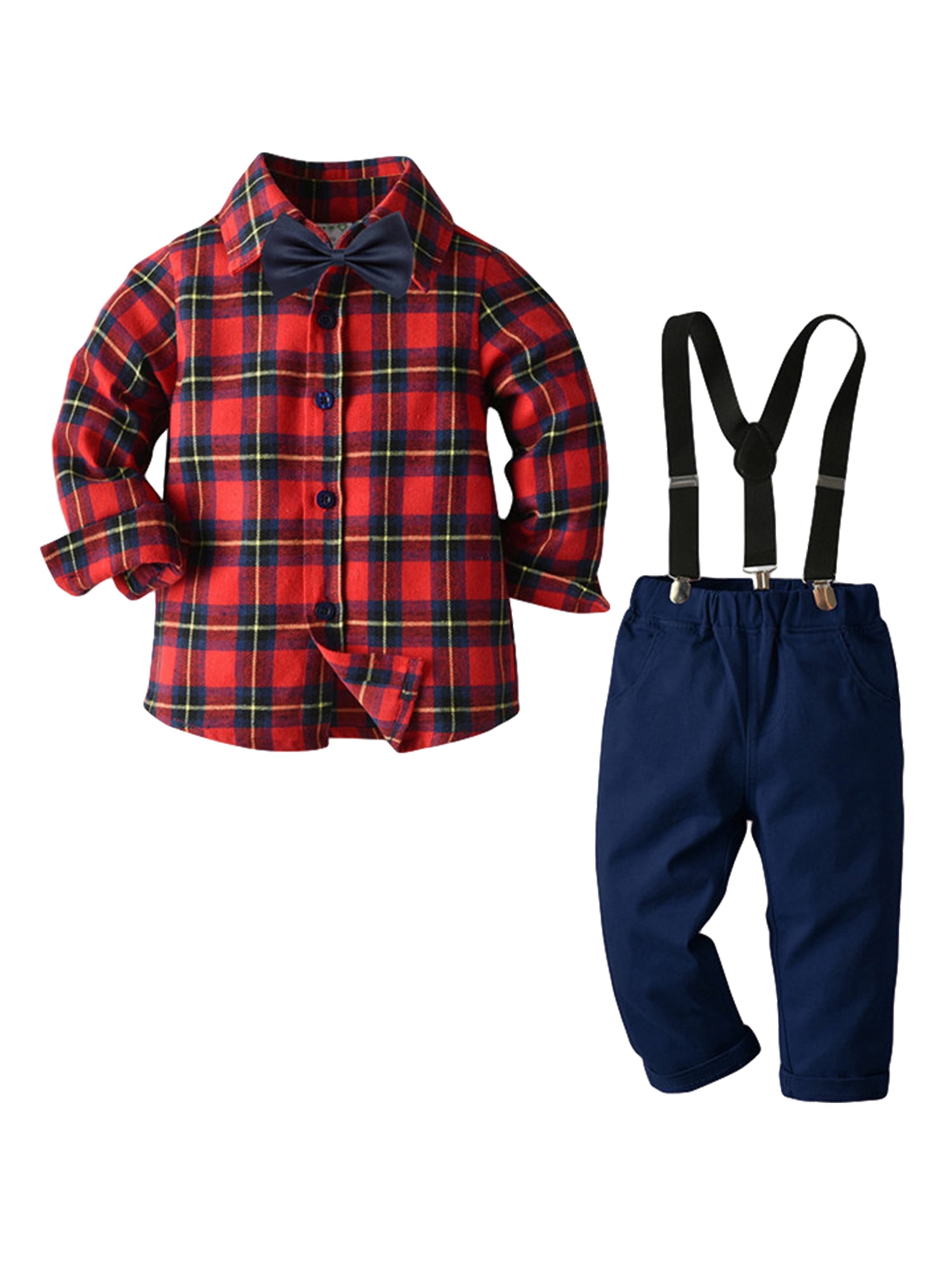 baby boy red plaid shirt