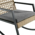 thumbnail image 3 of Afuera Living Modern Patio Rocker with Cushion in Light Brown and Gray, 3 of 4