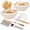 2 Round Baskets +Tool Set, variant on ALLJOY Bread Proofing Basket Set of 2, 9 Inch Round & Oval Banneton Baskets with Linen Liners, Dough Scraper, Bread Lame, Whisk & Baking Tools for Sourdough Bread Making