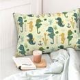 thumbnail image 6 of Disketp Pillow Covers Seahorse Pattern Throw Pillow Case Cushion Covers,Cushion For Bedroom,Couch,Home-20"X30", 6 of 8