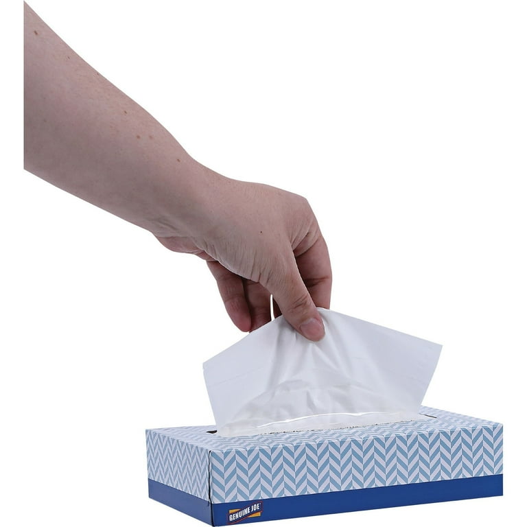 Genuine Joe Facial Tissue - 2 Ply - White - Soft - 100 Per Box - 30 / Carton Genuine Joe Facial Tissue - 2 Ply - White - Soft - 100 Per Box - 30 / Carton