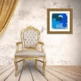 thumbnail image 3 of Inuit 12x12 Gold Ornate Wood Framed with Double Matting Museum Art Print Titled - Blue and Teal Pattern, 3 of 4