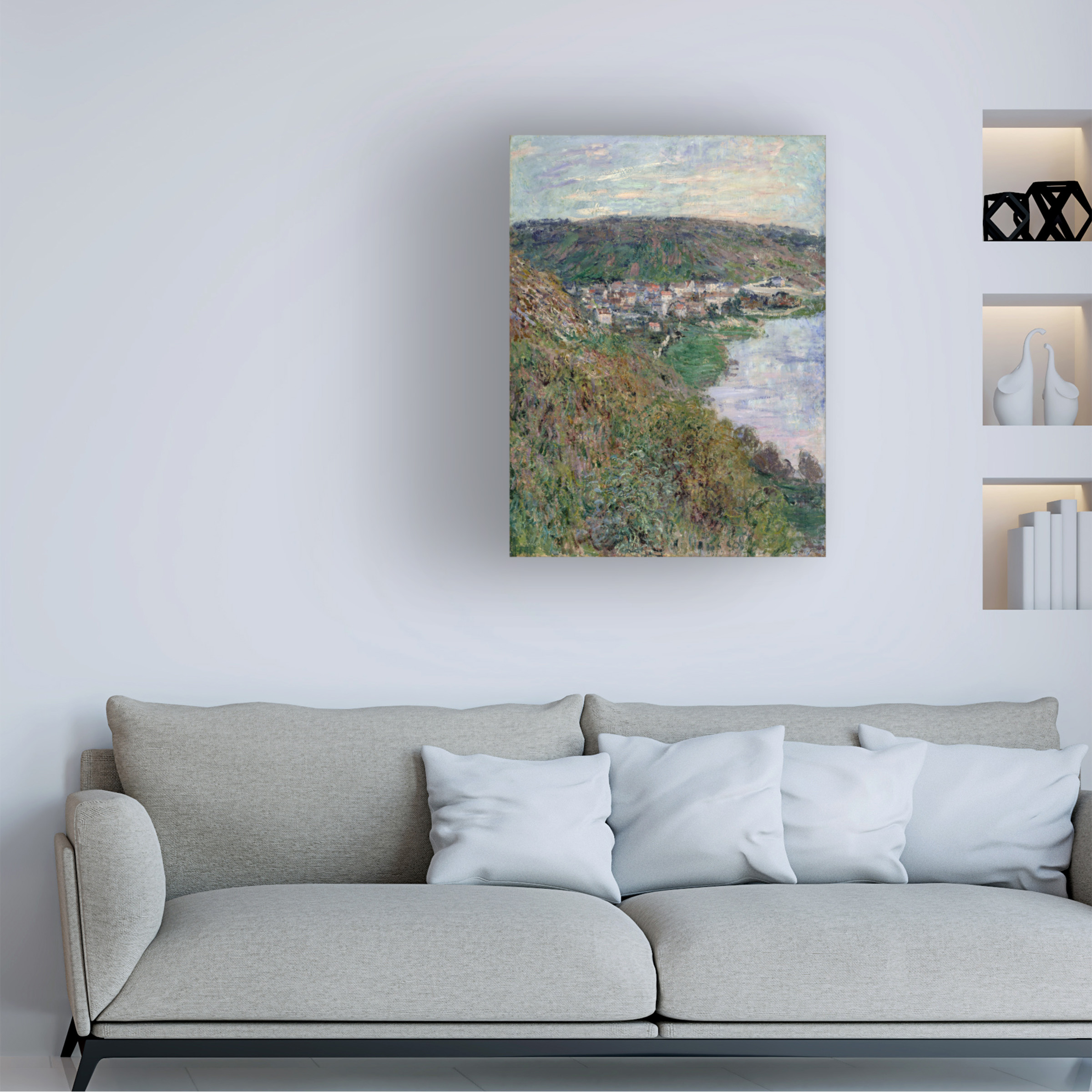 Monet 'View Of Vetheuil' Canvas Art