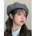 thumbnail image 6 of CoCopeaunt French Wool Beret Hat Women Winter Plaid Casual Warm Cap Girls Ladies Retro Artist Painter Hat, 6 of 7