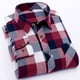 thumbnail image 2 of Camisa a cuadros con cuello vuelto para hombre, camisa a cuadros para hombre, camisa corta a cuadros para hombre, estética elegante, 2 of 5