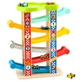 thumbnail image 1 of TOOKYLAND Toy Car Ramp Racer - 8pcs - Gravity Race Track Play Set with Wooden Cars, for Toddlers 18 Months Old +, 1 of 9