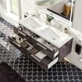 thumbnail image 4 of Eviva Surf 57" Grey Oak Modern Bathroom Vanity Set with Integrated White Acrylic Double Sink, 4 of 7