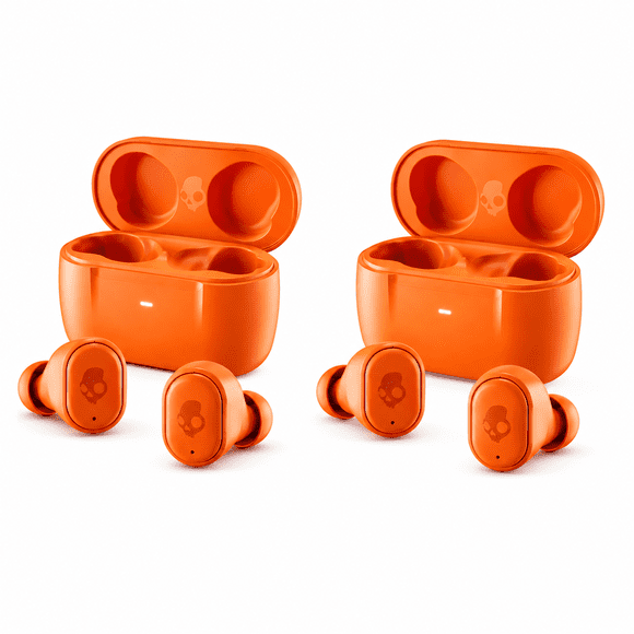 Combo 2 Audífonos Skullcandy Dime True Wireless Inalámbricos Bluetooth Recargables Golden Orange