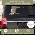 thumbnail image 3 of Car Decal Stickers Anchor Rope Nautical Window Vinyl Art for Men Women 6x7.5-Inch Glossy White, 3 of 7