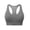 Dark Gray, variant on Women's High-Impact Front Zip Sports Bra with Mesh Back - Full Coverage Racerback Workout Crop Top for Running & Training
