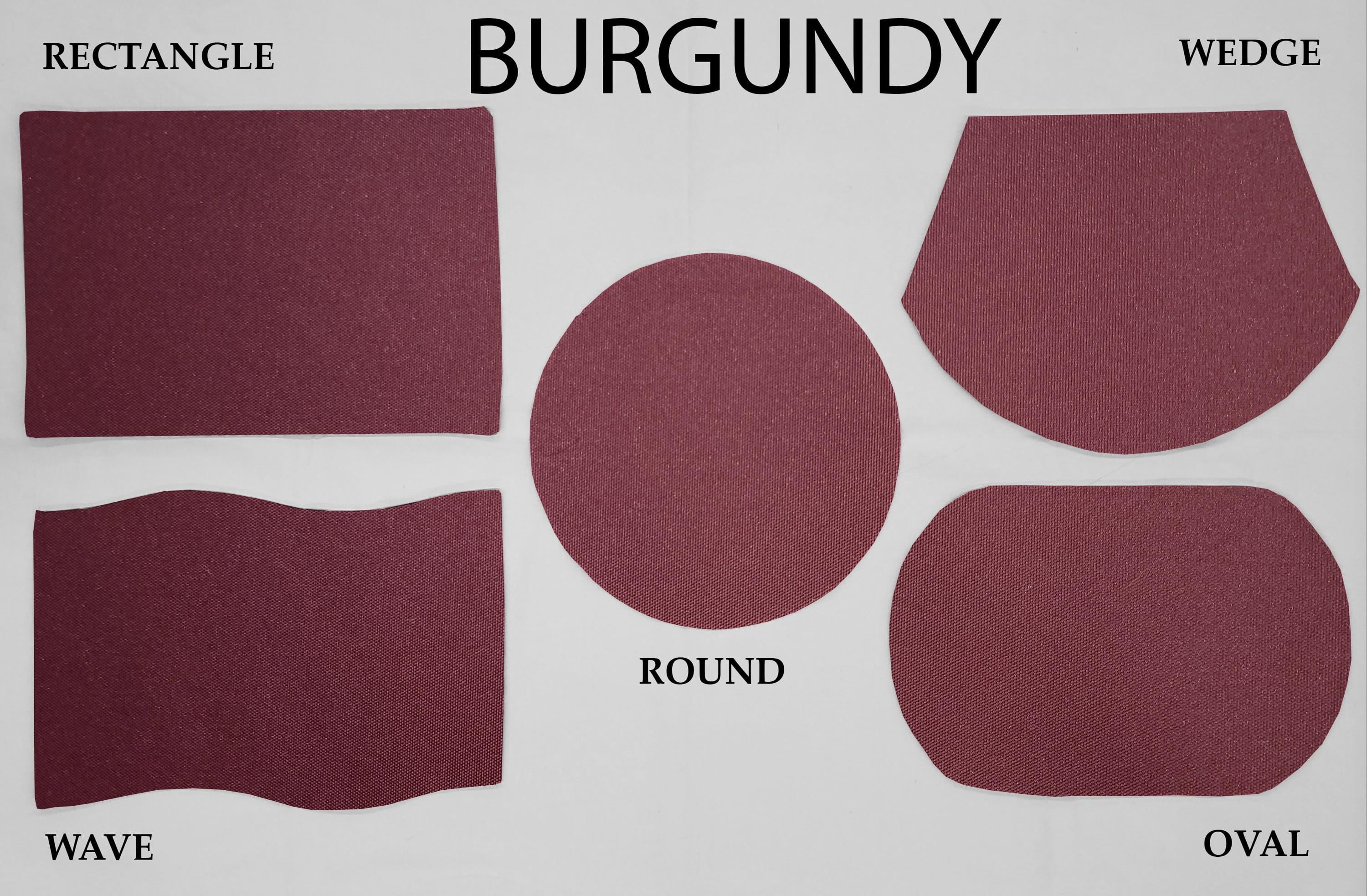 Waterproof Canvas Placemats by Penny's Needful Things (Round - Set of 6) (Burgundy)
