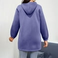 thumbnail image 5 of Hoodies Womens Purple Zip Up Long Hoodie Long Sleeve Tops Women Hoodies Pullover Winter Hoodie XXL, 5 of 9
