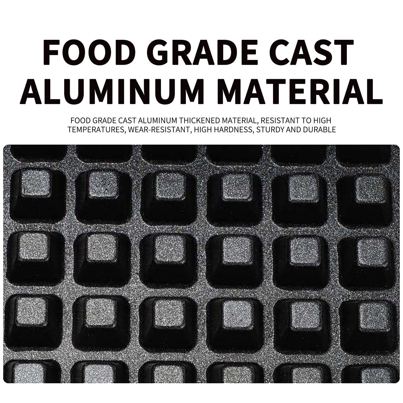 Wovilon Non-Stick Cast Aluminum Stovetopiron, 5.5 Inches Campingmaker Pan, Portable Stove Top Aluminummaker Pan for Family Breakfast Baking