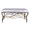 thumbnail image 1 of CheungsRattan 4586 Metal Bedroom Bench, Brown, 1 of 1