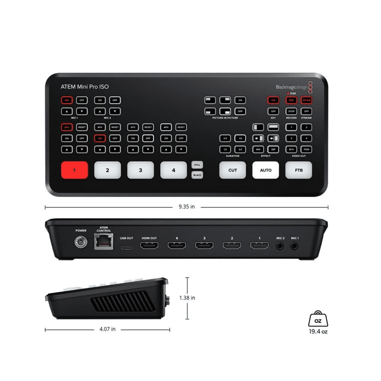 Blackmagic Design ATEM Mini Pro ISO Video Streaming Recording