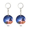 thumbnail image 2 of Naloa Lantern On Snow With Christmas Print Round Keychain Keychain Key Ring, Key Tag, Key Chain Bulk for Gift Accessories (Round), 2 of 7