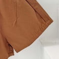 thumbnail image 5 of hoksml Back to School Girls Elastic Waist Cotton Chino Shorts Casual Playwear Shorts with Pockets, 5 of 6