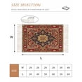 thumbnail image 2 of Red Boho Washable Area Rug 3'x5', Contemporary Abstract Ethnic Vintage Geometric Woven Cotton Tassels Kitchen Rugs, Non Slip Indoor Door Mat Throw Carpet for Entryway Living Room Nursery Laundry Room, 2 of 9