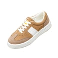 thumbnail image 2 of HTHLVMD Retro Style Tennis Shoes, Platform Sole Trainers, Colorful Suede Sneakers, Platform Sneakers for Women Comfortable Fashion Retro Sneakers Casual Non-Slip Tennis Walking Shoes, Khaki 8, 2 of 6