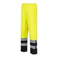 thumbnail image 2 of Portwest S587 Hi-Vis Lightweight Waterproof Rain Pants Yellow/Black, X-Large, 2 of 3