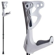 Opticomfort Lightweight Forearm Crutches By FDI (Size: 4'3-6'6) 1 Pair/2 Crutches White