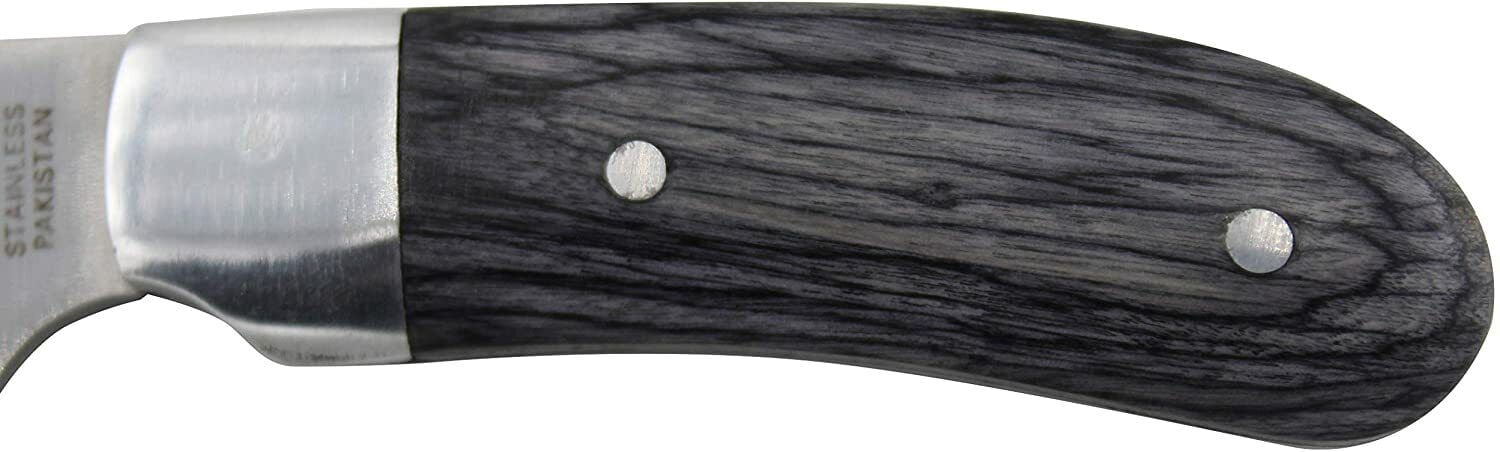 Wild Turkey Handmade Collection 7.5" Full Tang Black Wood Handle Hunting Knife